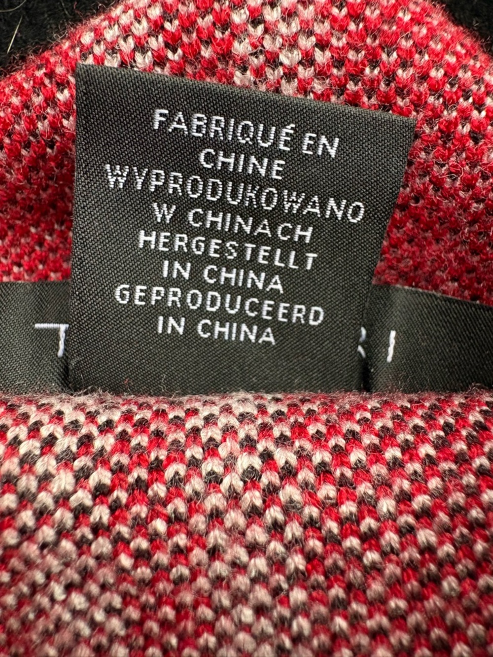Tahari Red Plaid Turtleneck Sweater - Picture 5 of 5